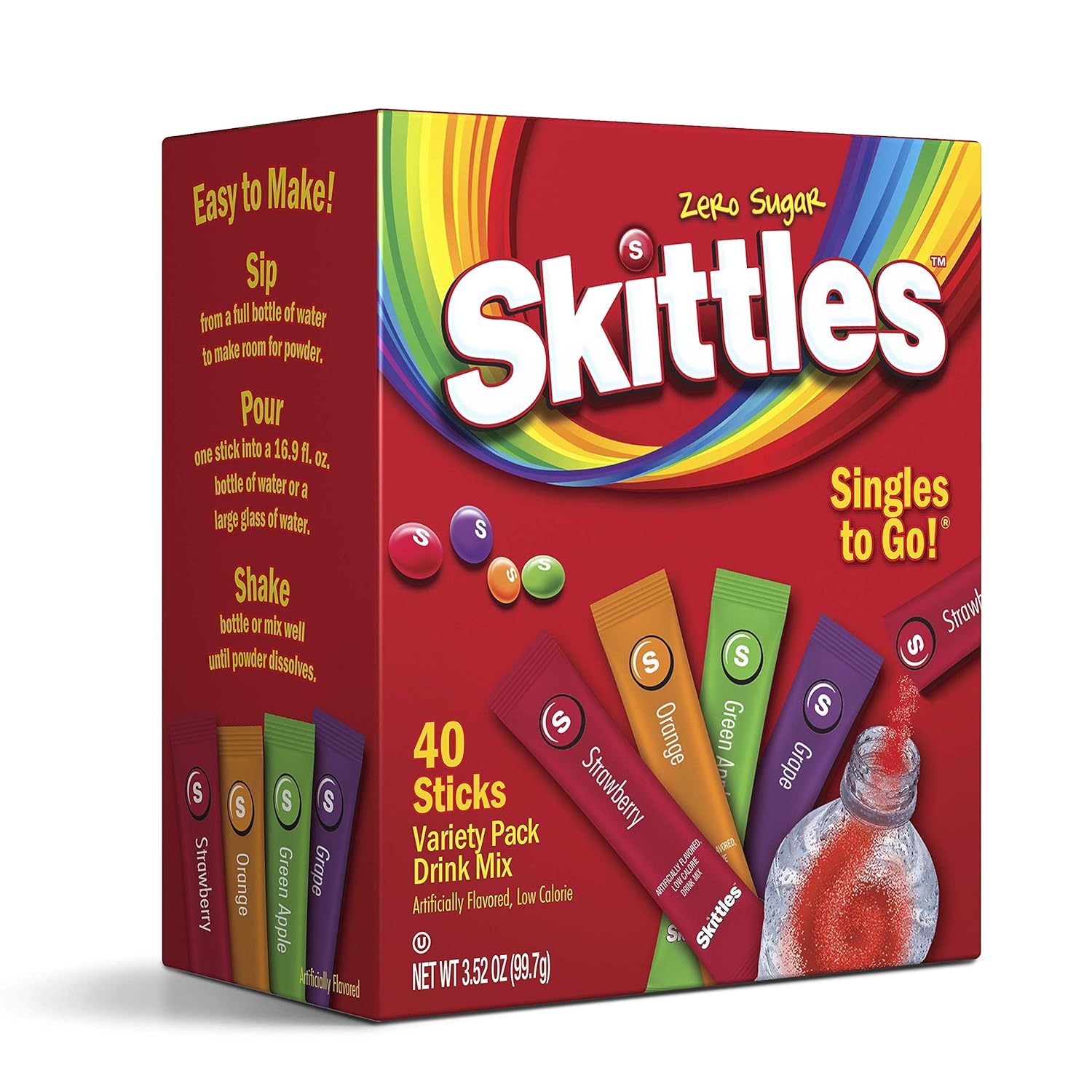 Skittles Singles to Go Drink Mix - PACK OF 2
