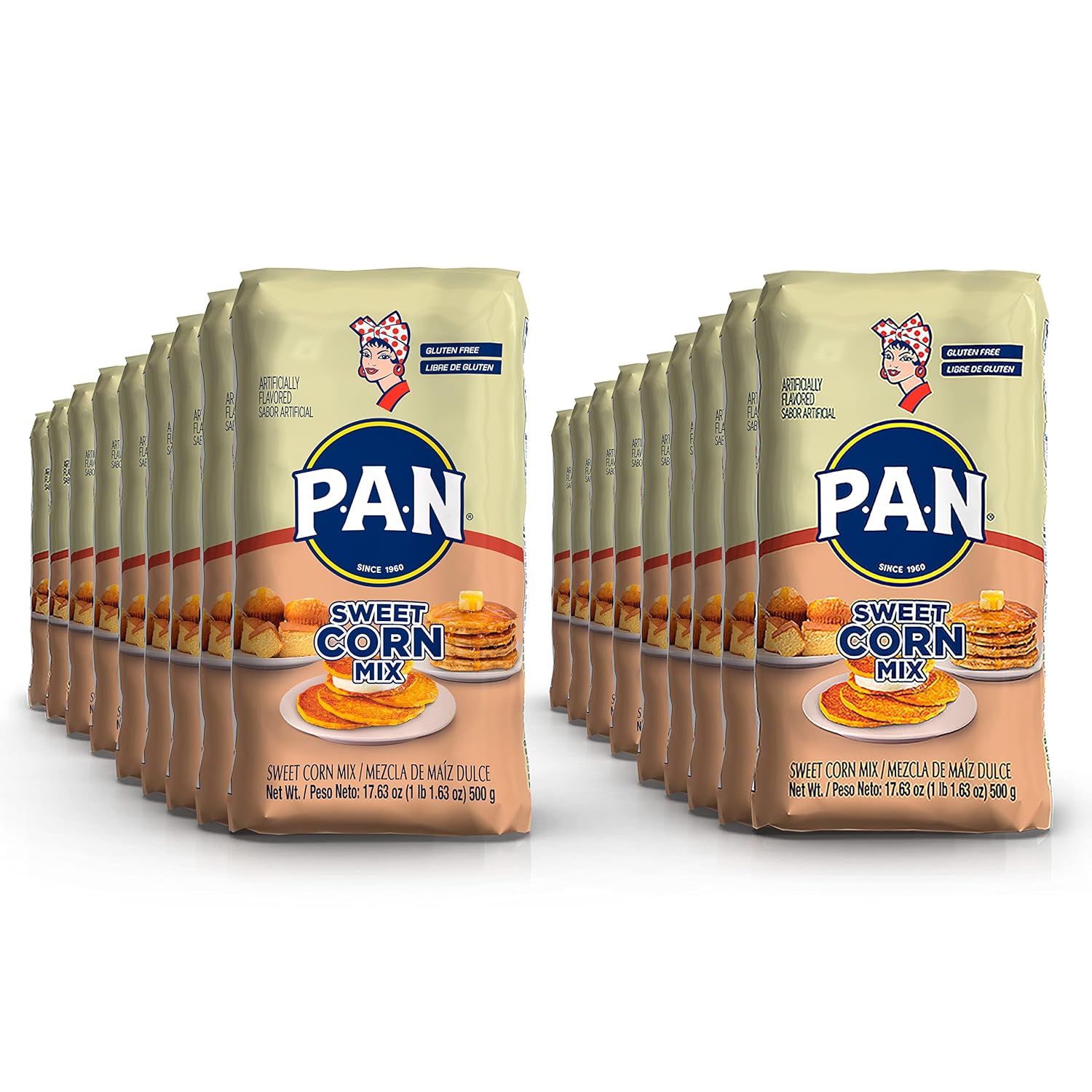 P.A.N. Sweet Corn Mix – Gluten Free Mixture for Cachapas (1 lb/Pack of 18)