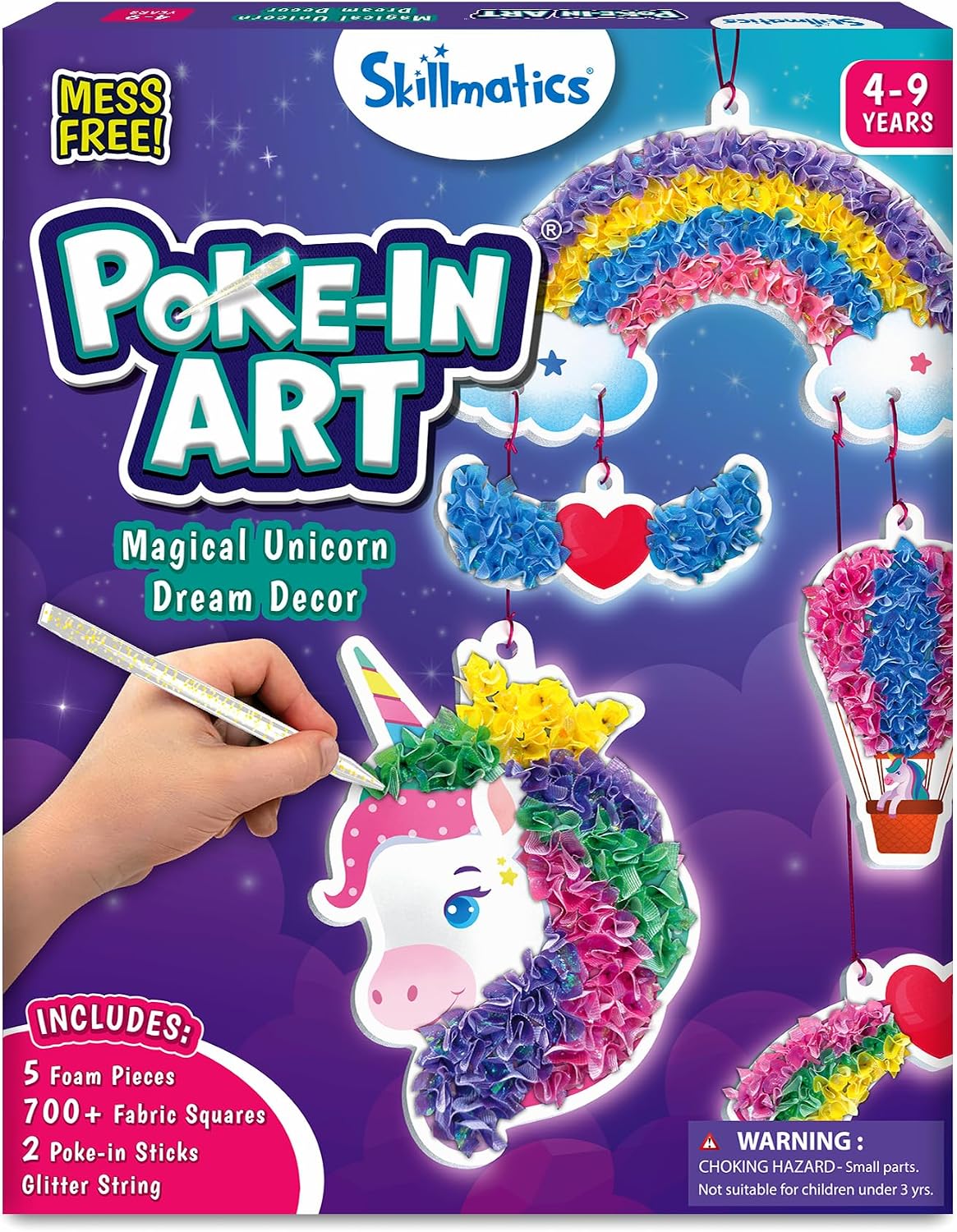 Skillmatics Poke-in Art – Magical Unicorns, Wood Craft Kit, Christmas Gift