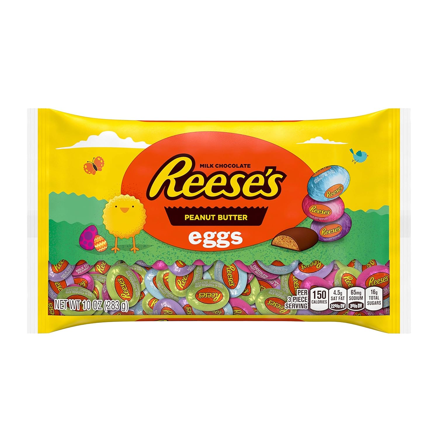 REESE'S Milk Chocolate Peanut Butter Eggs Candy, Easter, 10 oz Bag