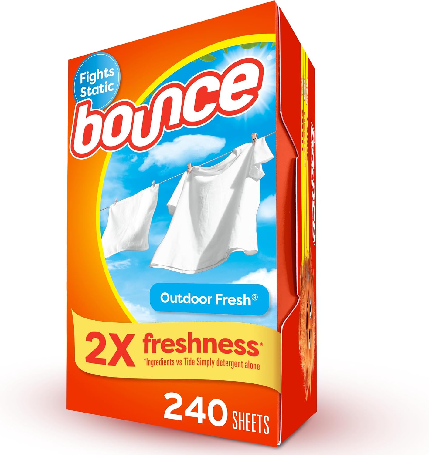 Bounce Outdoor Fresh Fabric Softener Sheets 240 Count by Bounce