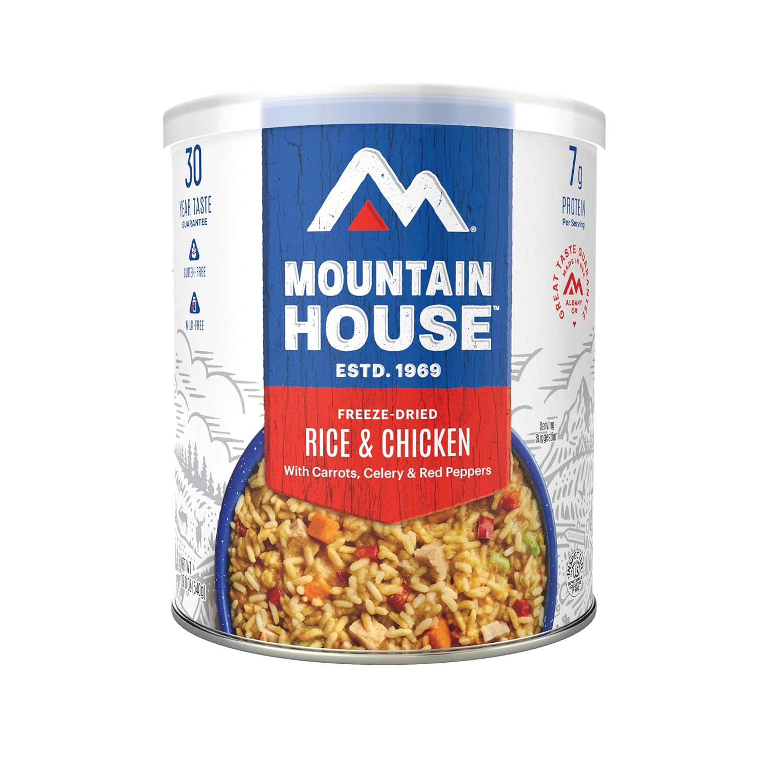 Mountain House Rice & Chicken #10 Can | Freeze Dried Survival & Emergency Food | Gluten-Free | 9 Servings