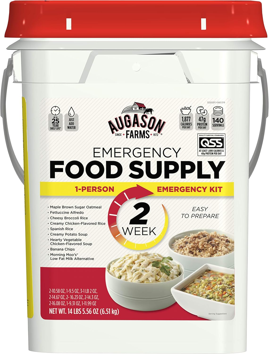 Augason Farms 2-Week 1-Person Emergency Food Supply Kit 14 lbs 5 oz