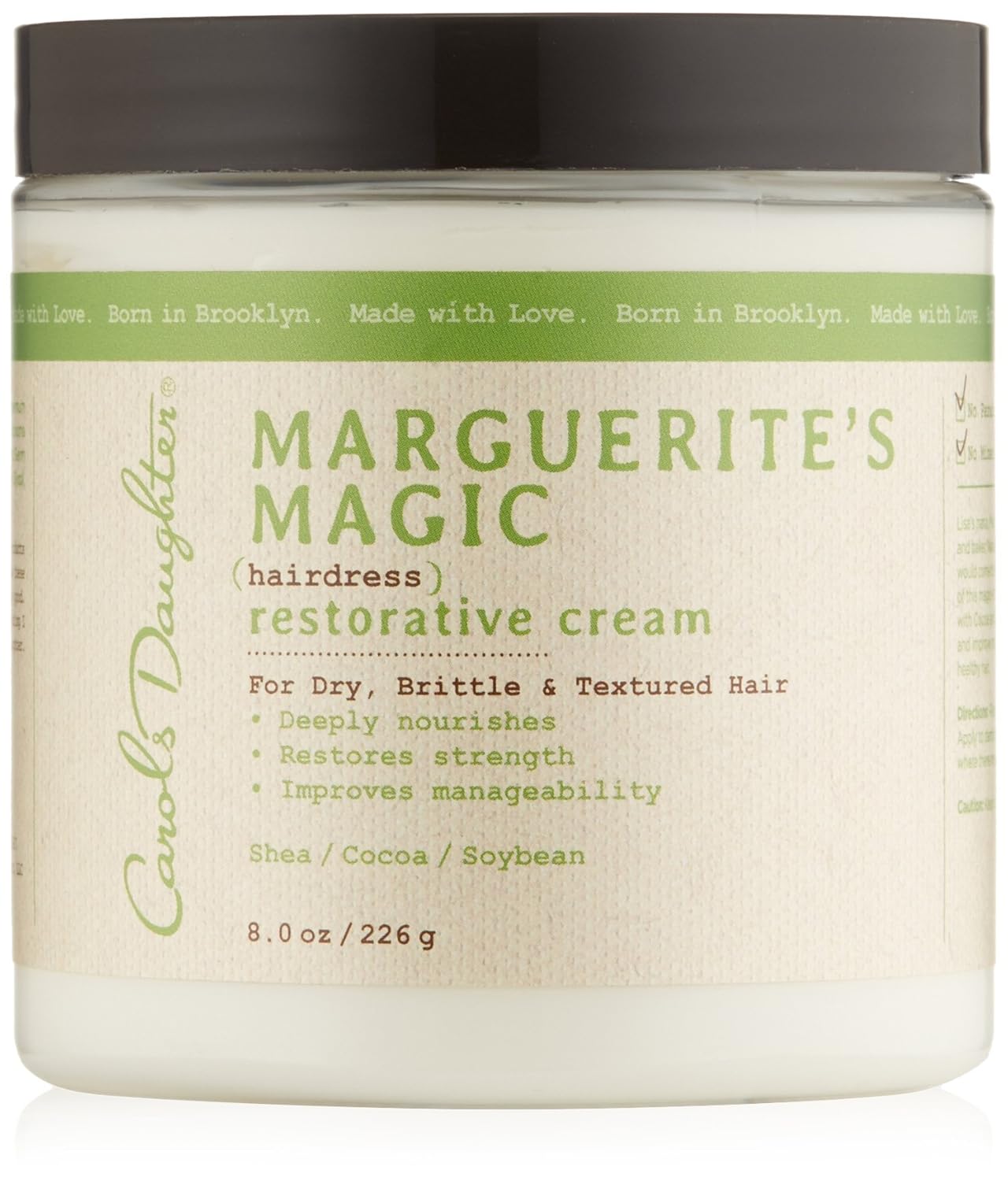 Carol's Daughter Marguerite's Magic Restorative Conditioning Cream for Thick Curly Natural Hair- Hair Moisturizer for Dry, Damaged Hair – Made with Shea and Cocoa Butter, 8 oz