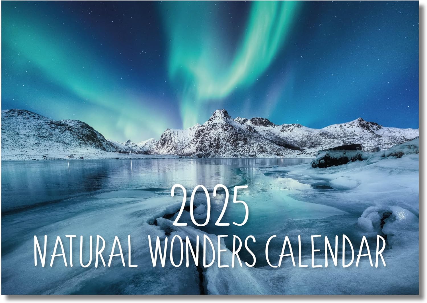 2025 A4 Natural Wonders Calendar. One Month to View. A3 when open. Wall Calendar by Absolutely Yours.