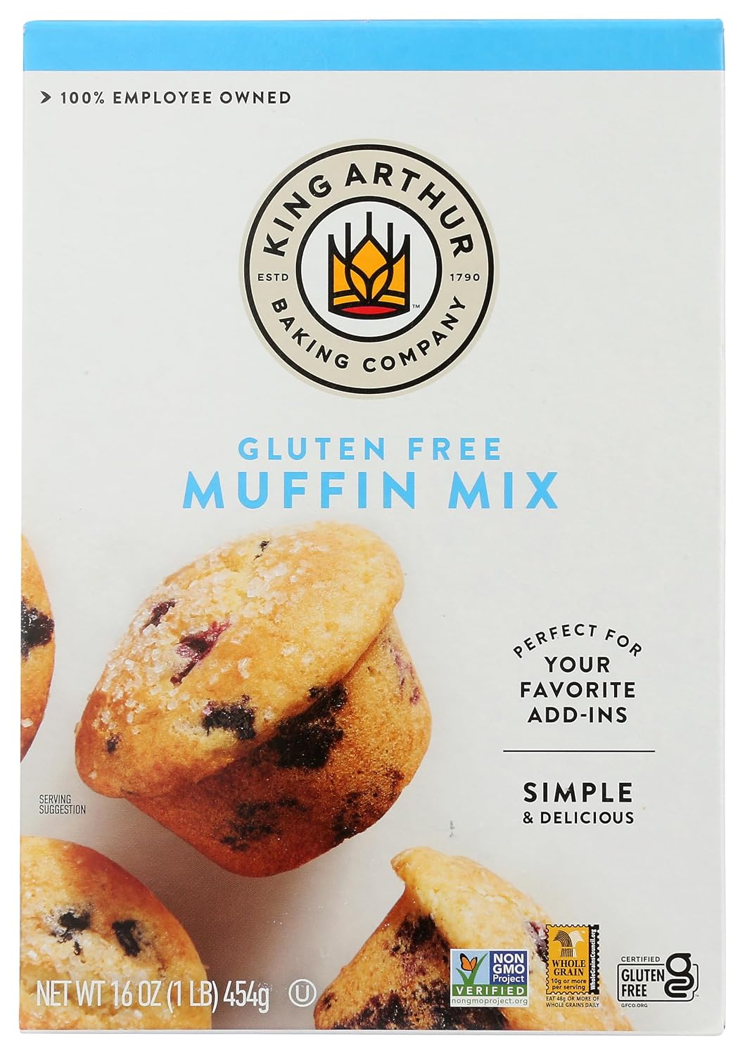 King Arthur Gluten Free Muffin Mix, 16 oz