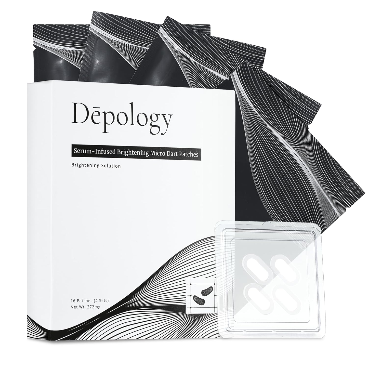 Depology Serum-Infused Micro Dart Patches | 12 Pairs Eye Mask | Under Eye Patches for Wrinkles | Fine Lines | Hydrating Eye Mask with Peptides | Amino Acids | and Synthesized Molecules