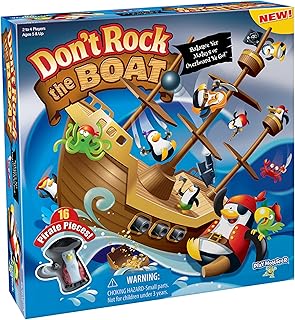 Don’t Rock the Boat Board Game - Kids Games, Family Games for Kids and Adults, Board Games for Family Night, Multi-Player Board Games, Builds Hand & Eye Coordination, Balancing Toy, Ages 5+