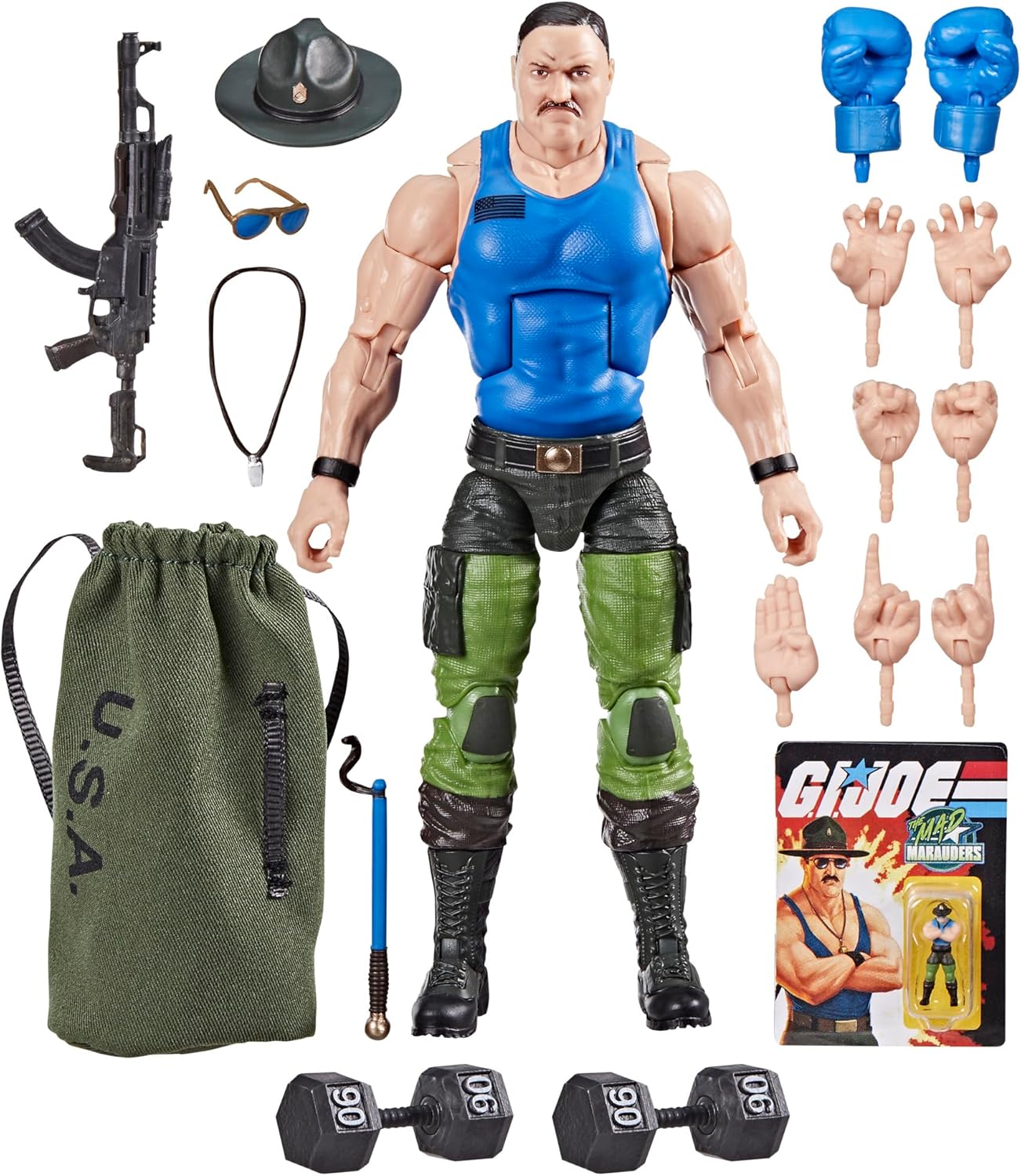 G.I. Joe Classified Series #129, Mad Marauders SGT Slaughter, Collectible 6 Inch Action Figure with 18 Accessories