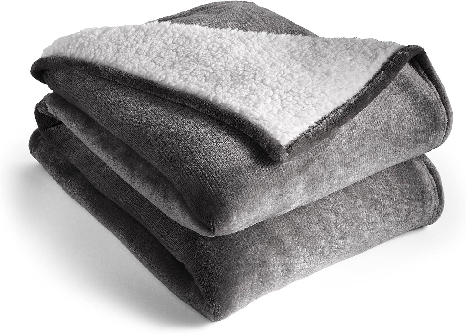 Silentnight Snugsie Giant Blanket - Fleece Throw Plush Blanket Super-Sized with Warm Sherpa Fleece Inside Reversible for Whole Family Sofa Couch Bed - 240 x 180cm – Charcoal Grey