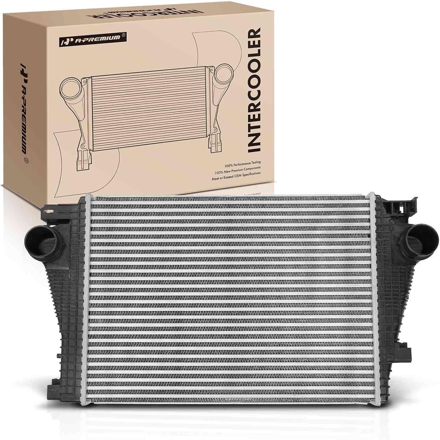 A-Premium Turbo Intercooler Compatible with Chevrolet Camaro 2016-2022 & Cadillac CTS 2014-2019, ATS 2013-2019, L4 2.0L Turbocharged