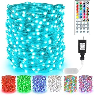 BrizLabs Halloween Fairy String Lights, 66ft 200 LED Color Changing Fairy Lights with Remote, Multi Color Rainbow Plugin Xmas Tree Twinkle Lights Indoor Starry Lights for Xmas Halloween Party Wedding