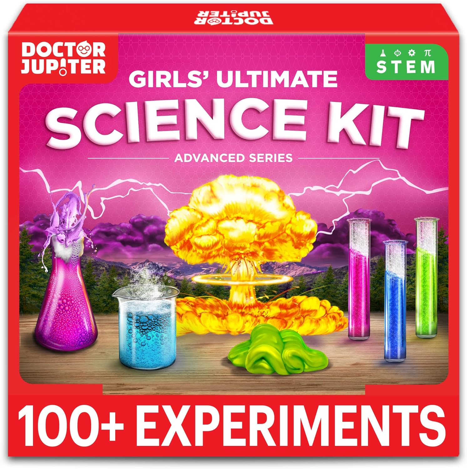 Doctor Jupiter Science Experiments Kit for Girls Ages 8+ | Gift for 8-9-10-11-12-13-14 Years Old Girls | STEM Toys with 100+ Experiments
