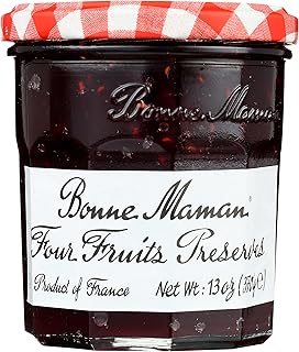 Bonne Maman Four Fruits Preserves, 13 Ounce Jars (Pack of 6)