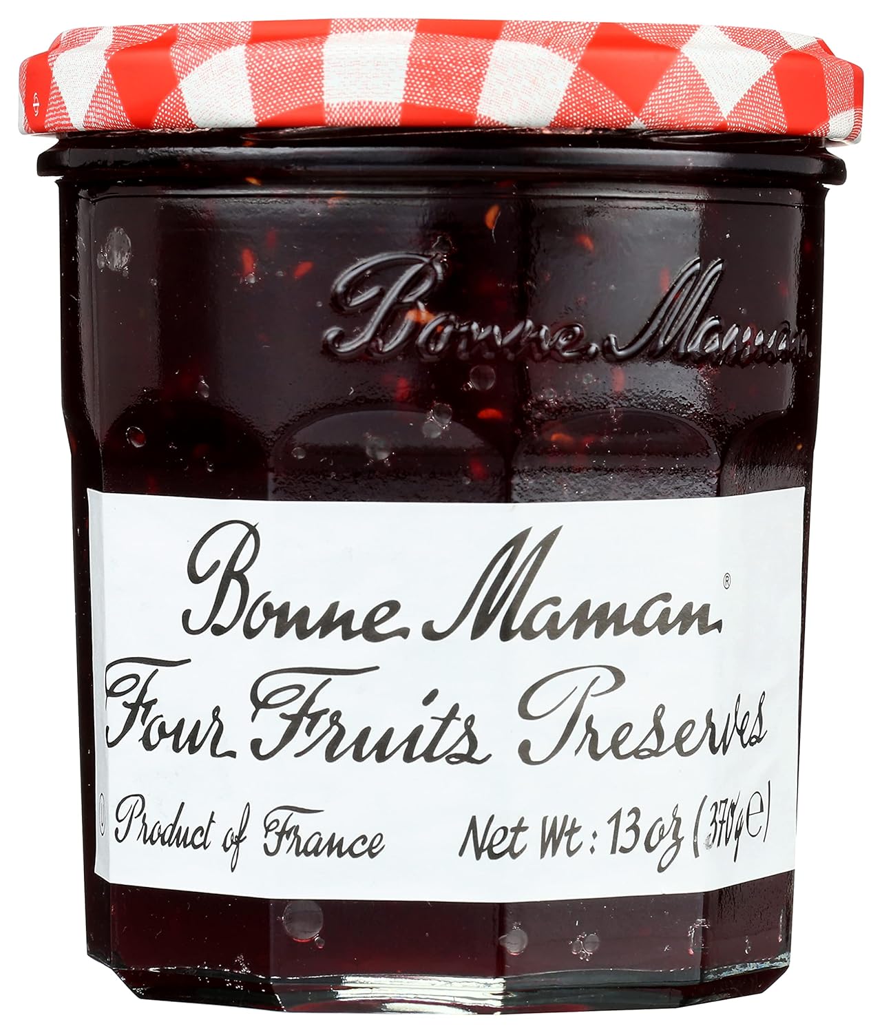 Bonne Maman Four Fruits Preserves, 13 Ounce Jars (Pack of 6)