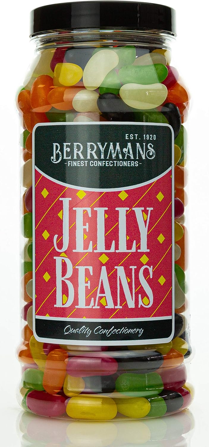 Original Jelly Beans Retro Sweets Gift Jar By Berrymans Sweet Shop - Classic Sweets, Traditional Taste.