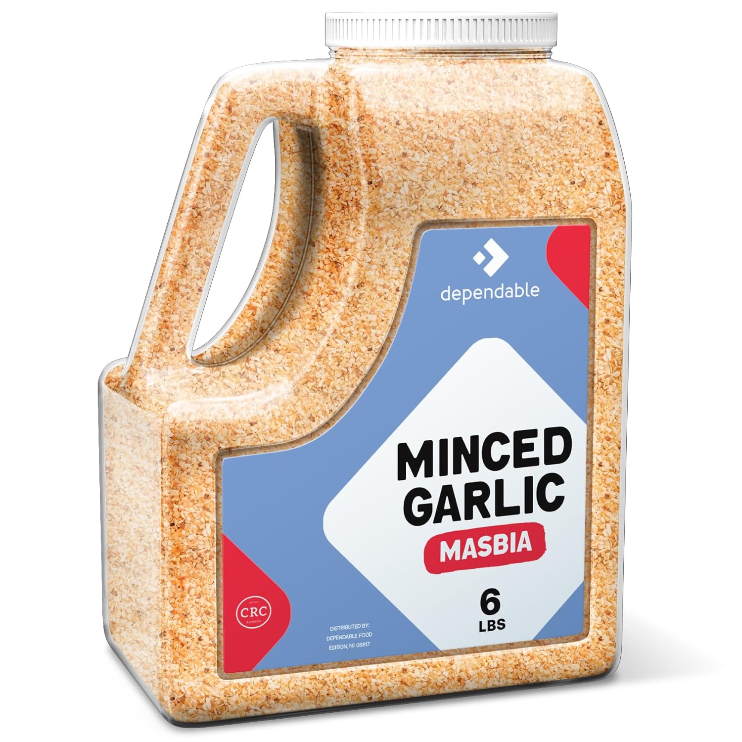 Minced Garlic - 6 Lb. Jar - Bulk, Kosher, Natural Flakes for Flavorful Dishes - Non-GMO, 100% Garlic Dried Garlic Seasoning & Granules - Perfect for Sauces, Stir-Fries, Soups, Marinades & More