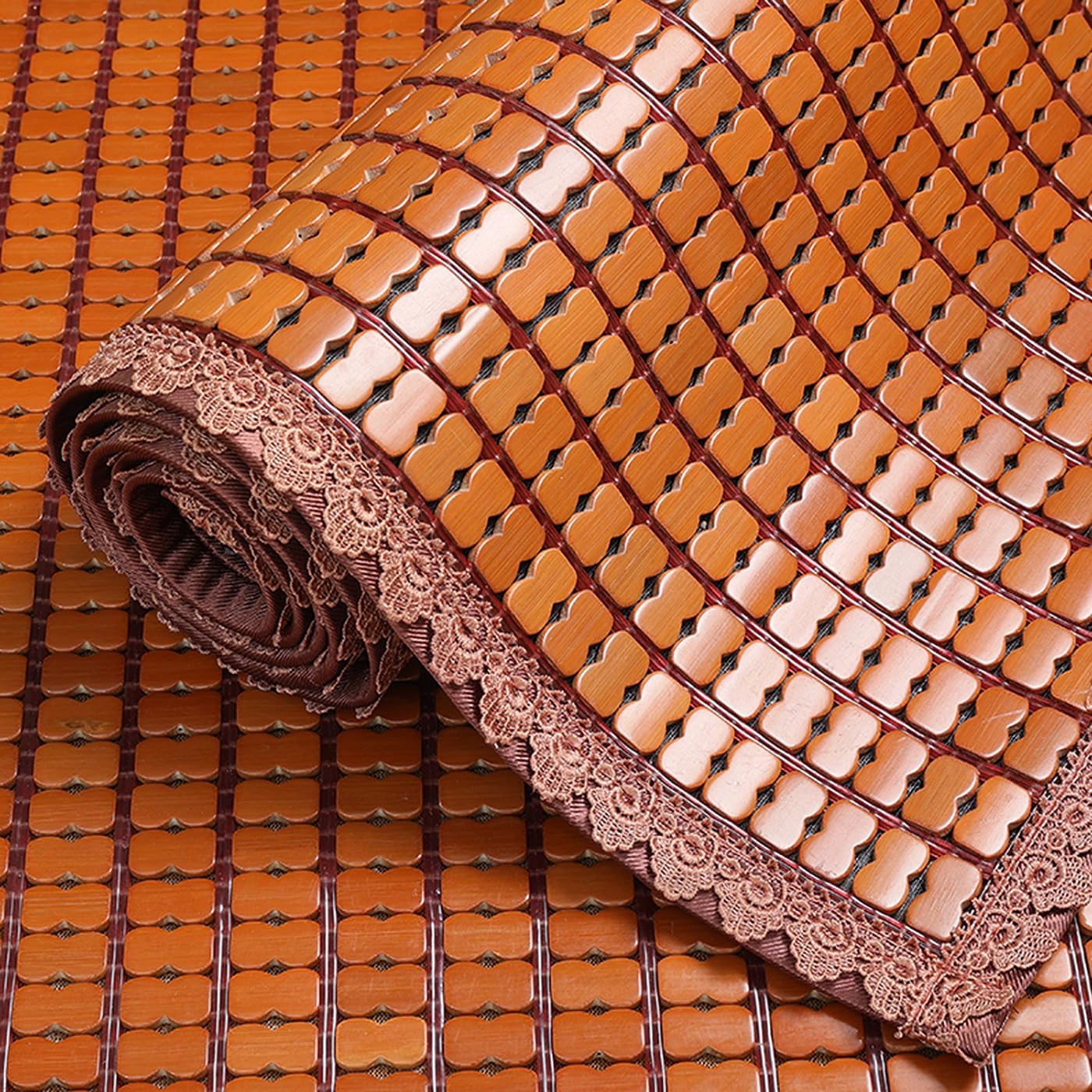 YUJIANHUAA Bamboo Mat,Summer Sleeping Mat,Summer Cooling Sleeping Pad,Foldable Carbonized Mahjong Bamboo Bed Mat,Smooth Wear Resistant,for Home School Dormitory Sofa Bed Chair (80x190cm)