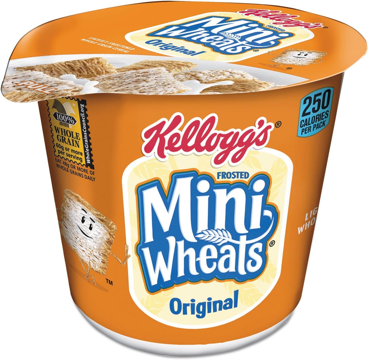 Kellogg's Breakfast Cereal, Frosted Mini Wheats, Single-Serve, 6 Cups/Box
