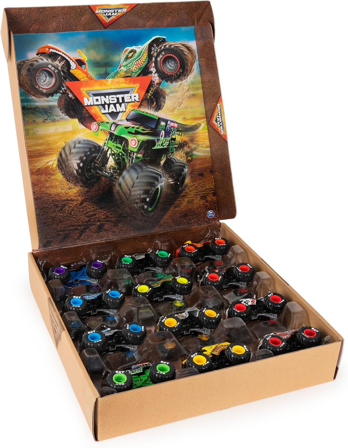 Monster Jam, Official 12-Pack of 1:64 Scale Die-Cast Monster Trucks for Boys and Girls, Kids Toys for Ages 4 and Up, Amazon Exclusive