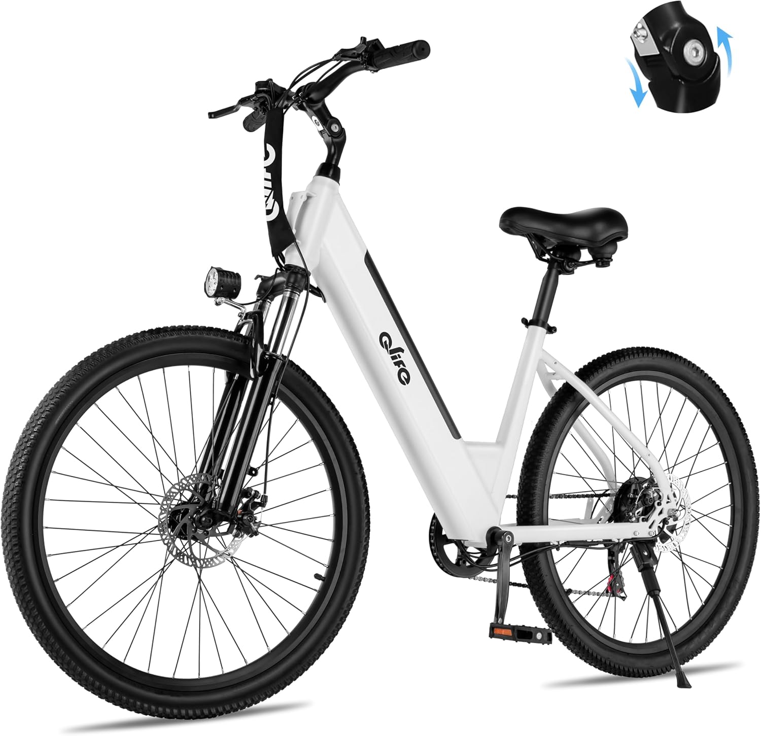 Cityone Electric Bike for Adults 26" Step-Through 22MPH Ebike with 2.1" Tire,UL2849 Certified Built-in Removable Battery,Peak 750W Motor Ebikes with 7 Speed, Commuter E Bicycle