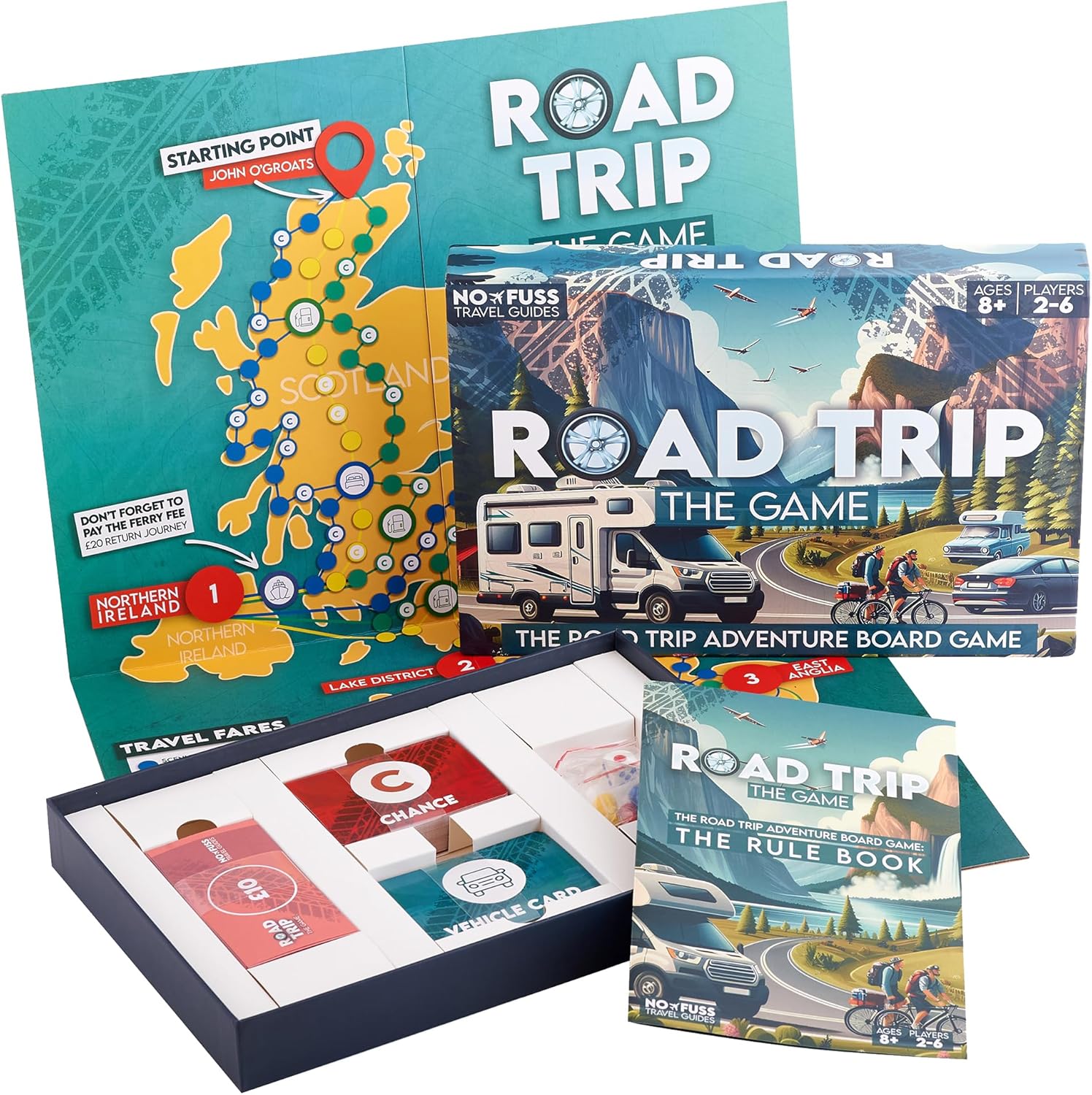 Road Trip The Game - The Exhilarating & Hilarious Board Game for Family & Friends | Adults, Teens & Kids | 2-6 Players