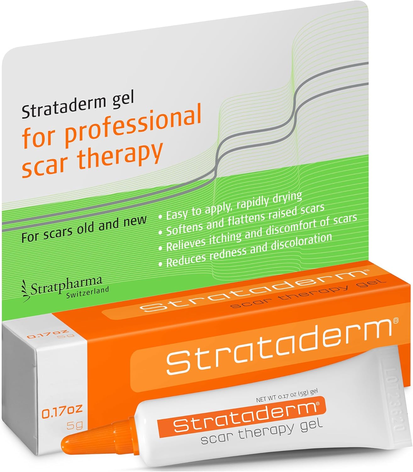Strataderm Professional Scar Therapy Gel | Old and New Scars from General Surgery, Trauma, Wounds, Burns, Bites, Acne & Skin Disease | Reduces Redness, Discoloration, Discomfort & Itch | 5g (0.17oz)