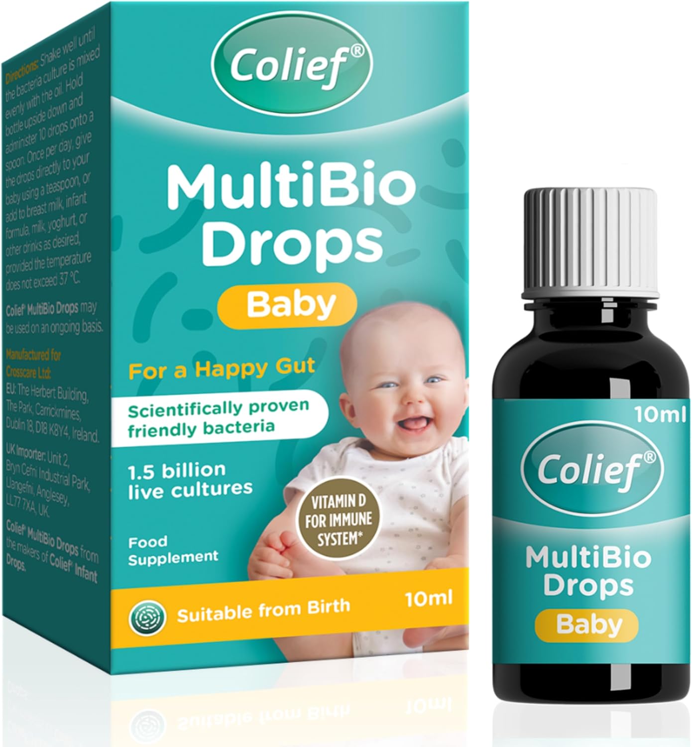 Colief MultiBio Drops | Probiotic with Vitamin D for Babies | 10ml
