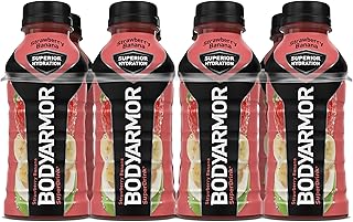 BODYARMOR Sports Drink Sports Beverage, Strawberry Banana, Coconut Water Hydration, Natural Flavors With Vitamins, Potassium-Packed Electrolytes, Perfect For Athletes, 12 Fl Oz (Pack of 8)