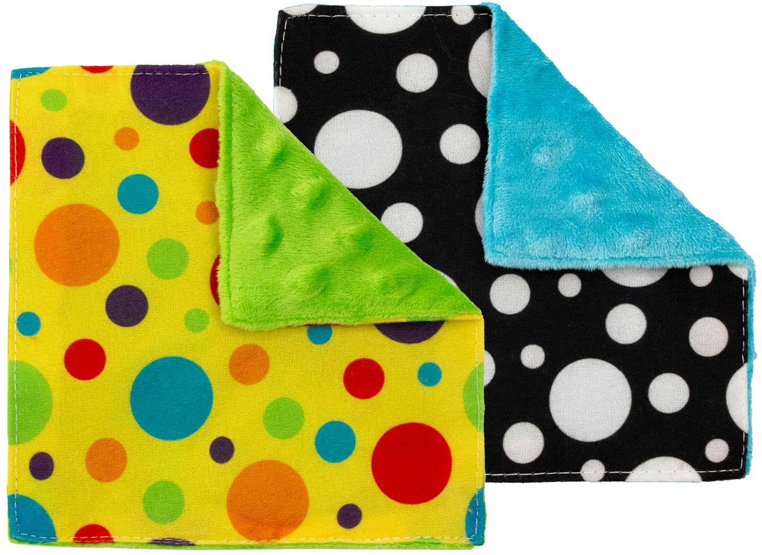 S&T INC. Aura Crinkle Square Baby Toys, 2 Pack, 6" x 6", Dots