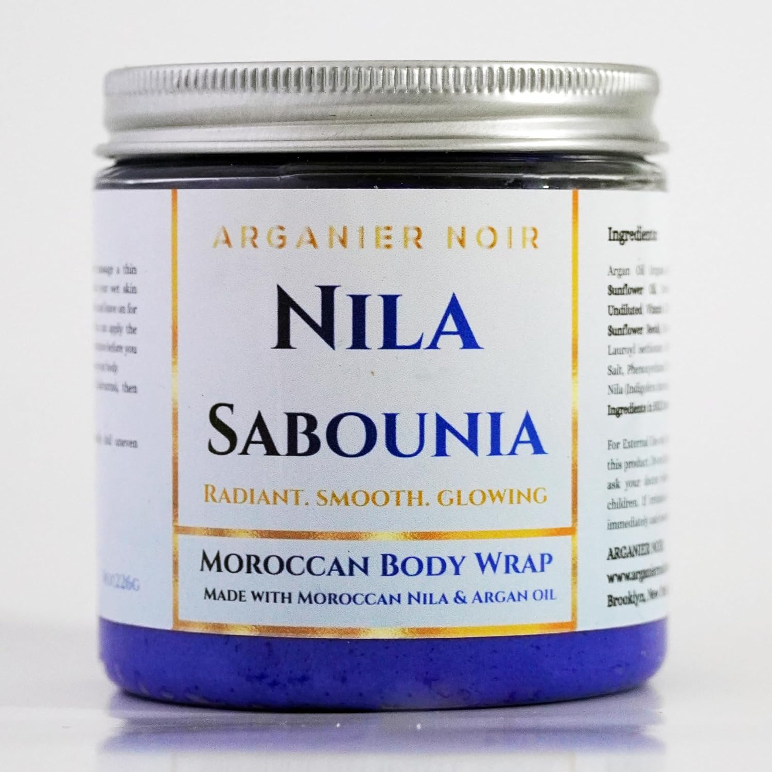 Nila Sabounia made with Pure Moroccan Nila and Argan Oil, Luxurious Home Spa (Hammam) Experience for all skin types.