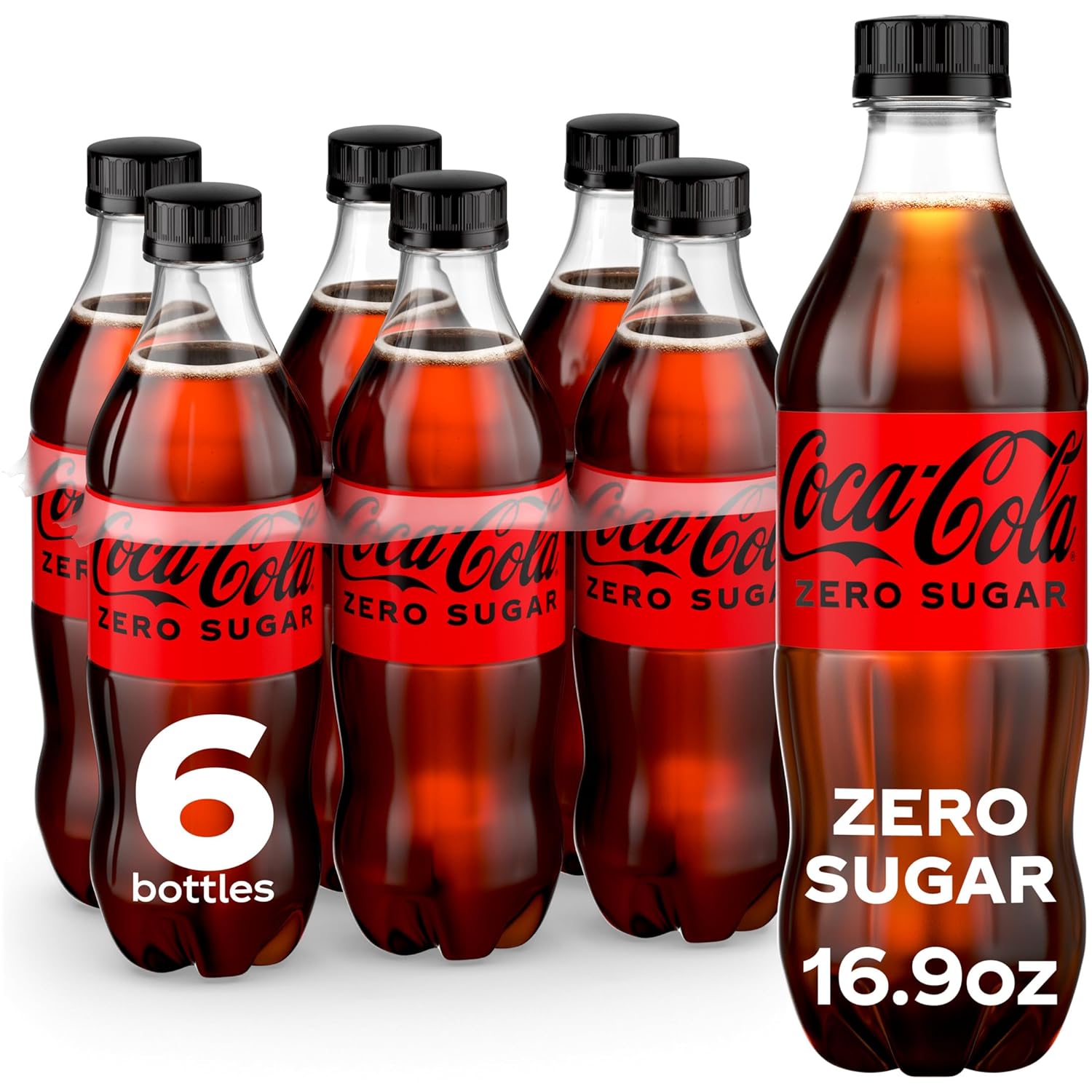 Coke Zero Sugar Diet Soda Soft Drink, 16.9 fl oz, 6 Pack
