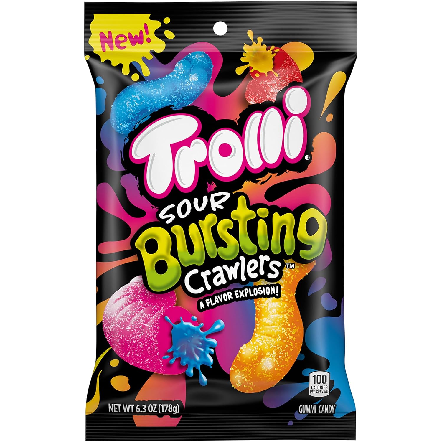Trolli Sour Bursting Crawlers Gummi Candy, 6.3 Ounce Bag