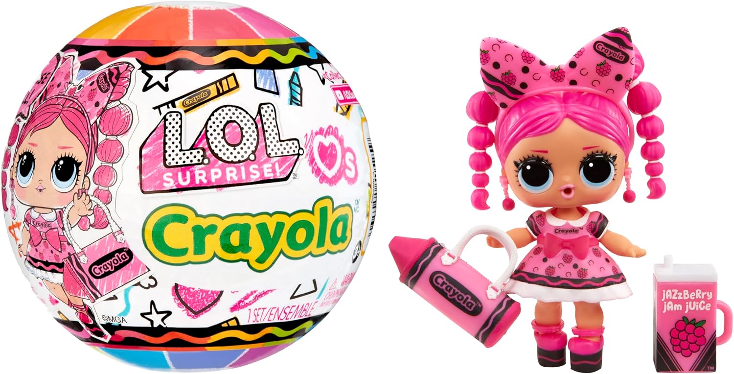 LOL Surprise Loves Crayola Tots - Collectible Doll, 7 Surprises, Crayon Color Theme, Limited Edition Small Doll, Great Toy Gift for Girls Ages 3+