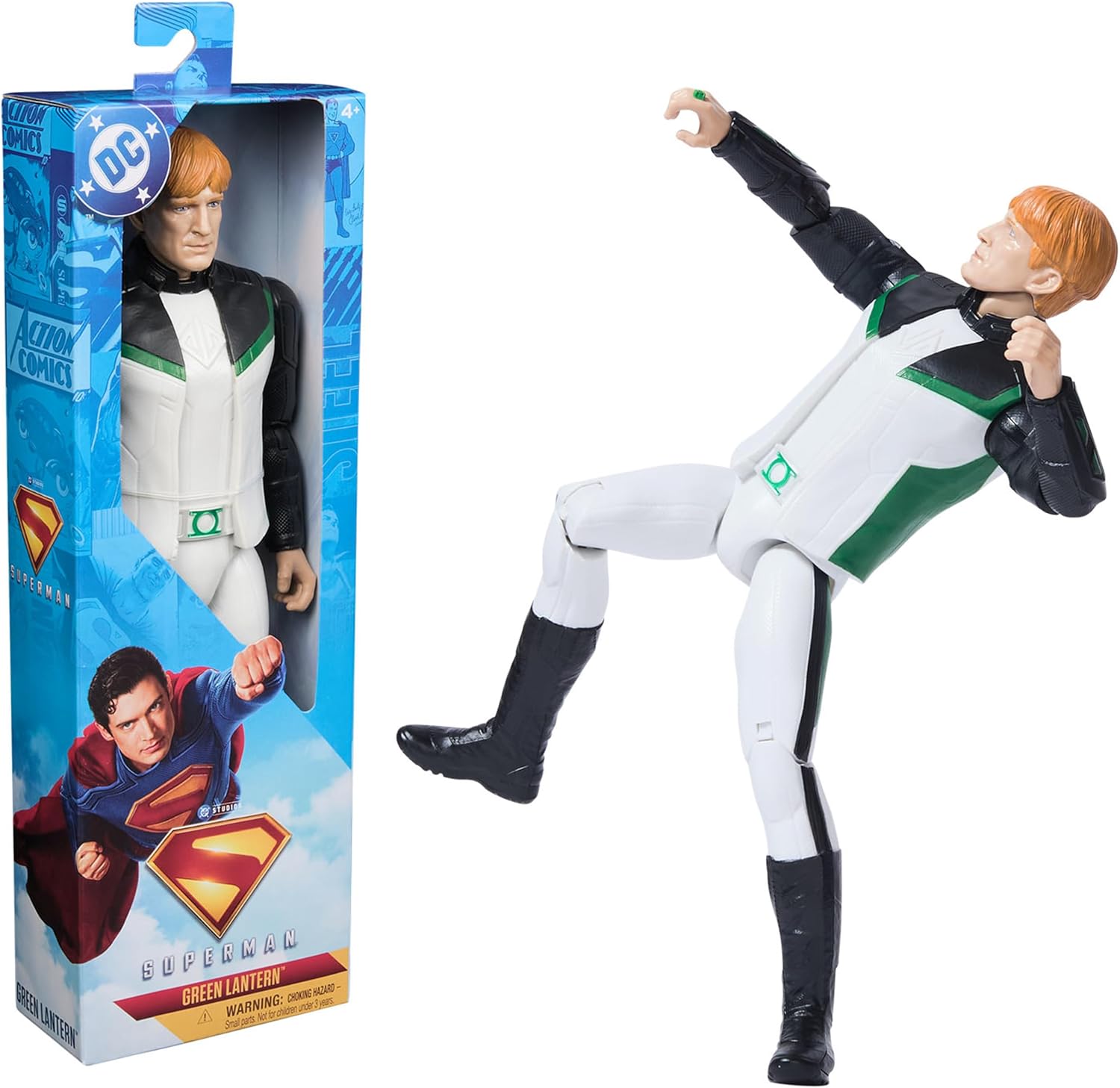 DC Comics, Superman Green Lantern 12-inch Superhero Action Figure, Kids Toys for Boys and Girls Pretend Play, for Ages 4 and Up