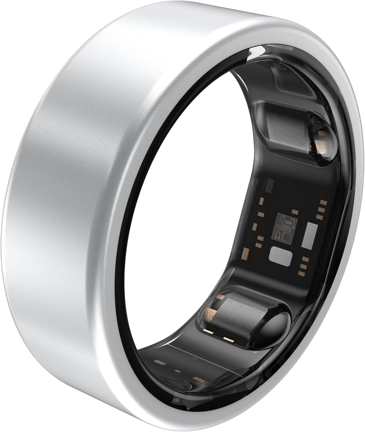 QALO Smart Ring – Size Before You Buy – No Subscription Fee – Titanium Fitness Tracker, Tracking for Sleep, Steps, HRV, Women’s Health, iOS & Android Compatible (Silver, Size 06)