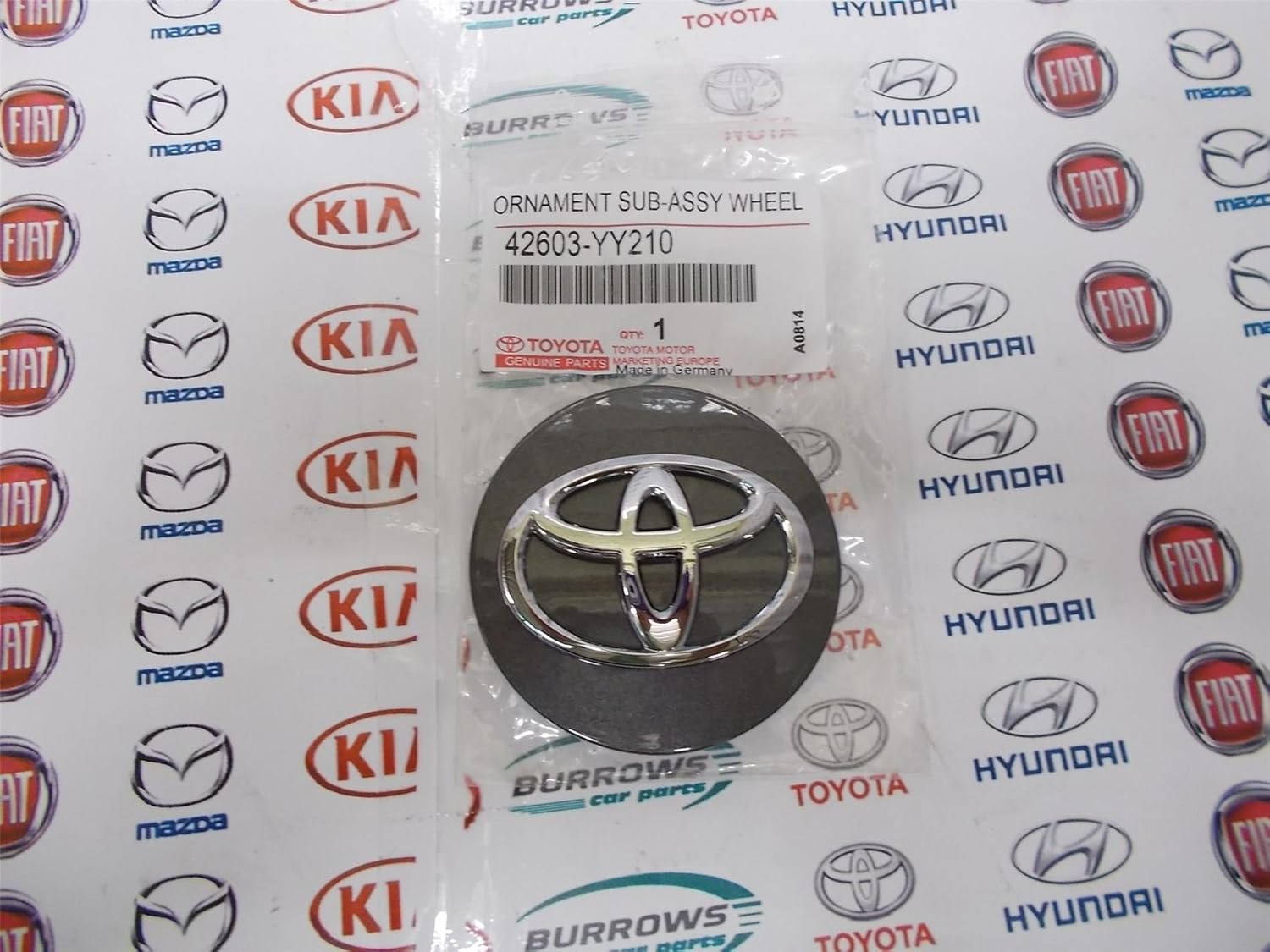 Genuine Toyota Auris,Avensis,Verso Graphite Alloy Wheel Centre Cap 42603-YY210