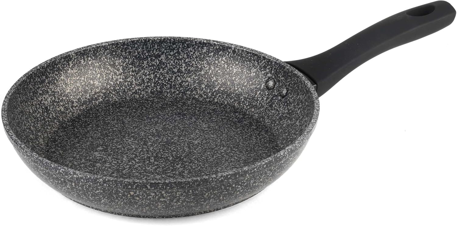Salter BW05745 Megastone 20 cm Frying Pan – 10 x Tougher Non-Stick, Small Cooking Pan, PFOA-Free Forged Aluminium, Suitable for All Cooking Hobs, Dishwasher & Metal Utensil Safe, Soft Touch Handle