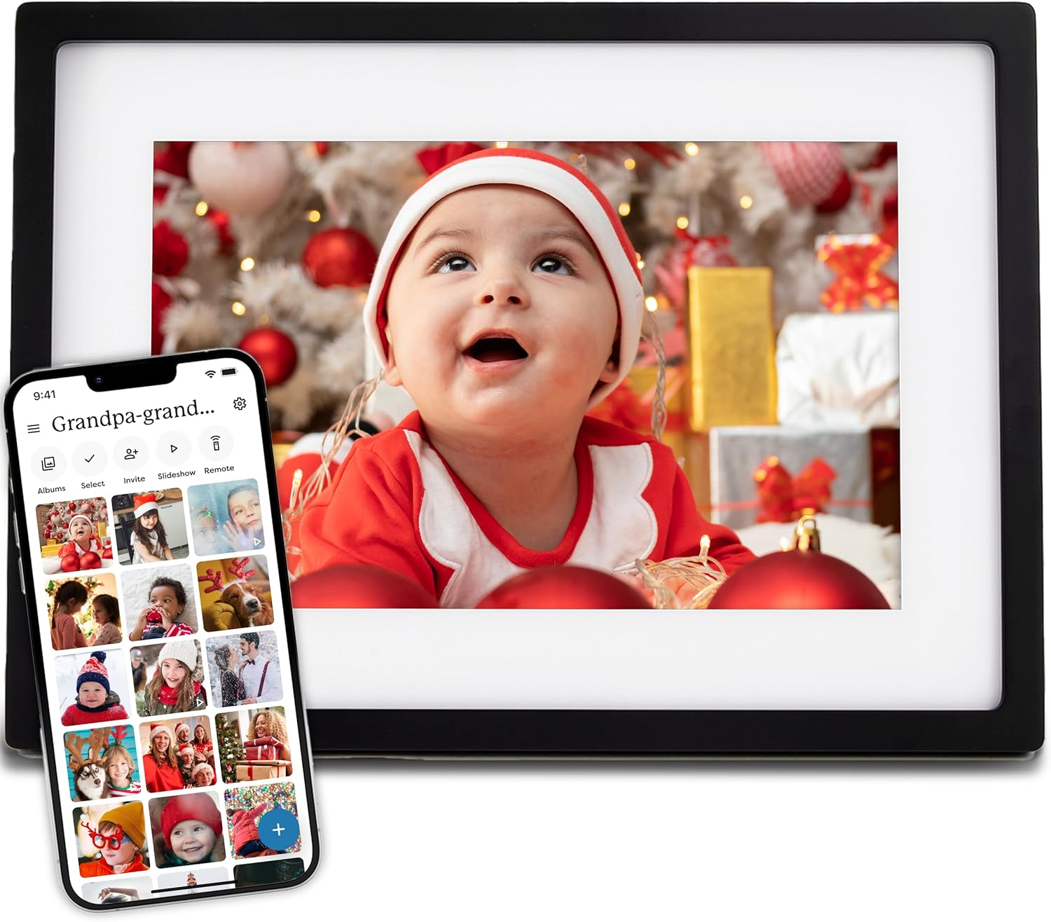 Skylight Digital Picture Frame - WiFi Enabled with Load from Phone Capability, Touch Screen Digital Photo Frame Display - Customizable Gift for Friends and Family - 10 Inch Black