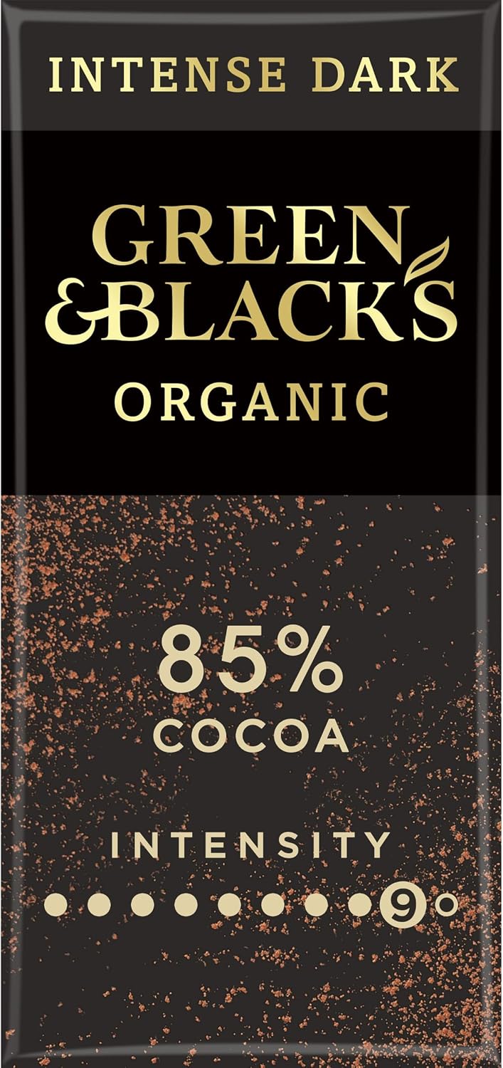 Green & Black's Organic 85% Dark Chocolate Bar, 90 g (1-Pack)