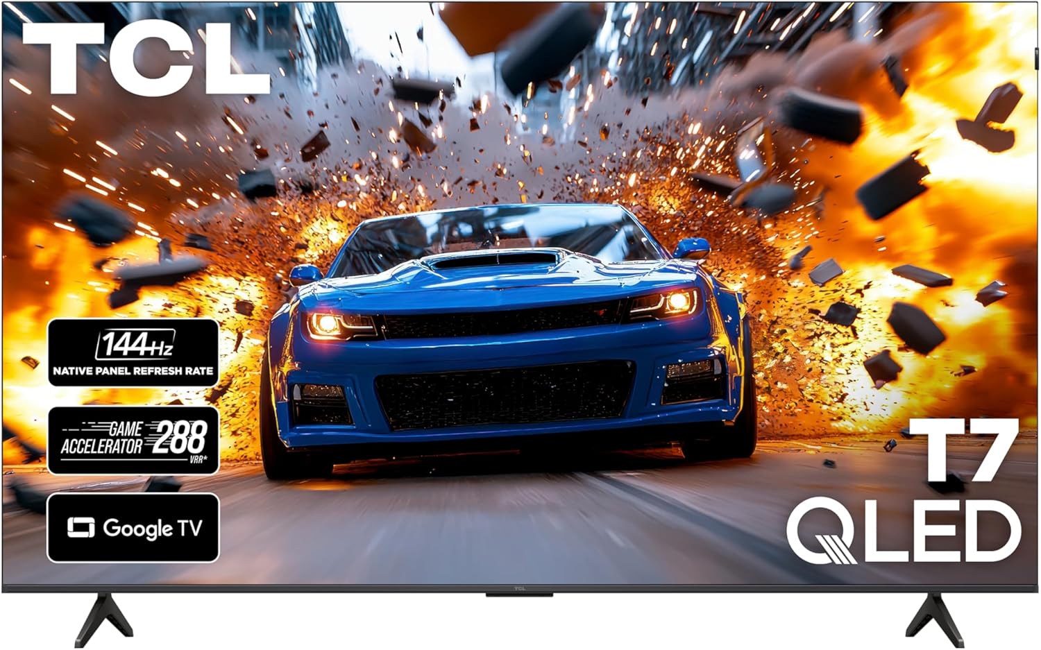 TCL 75 Inch Class T7 Series | 4K QLED HDR | 75T7, 2025 Model | 120HZ-144HZ High Brightness Smart Google TV Dolby Atmos Audio | Voice Remote Alexa Gaming Streaming Television