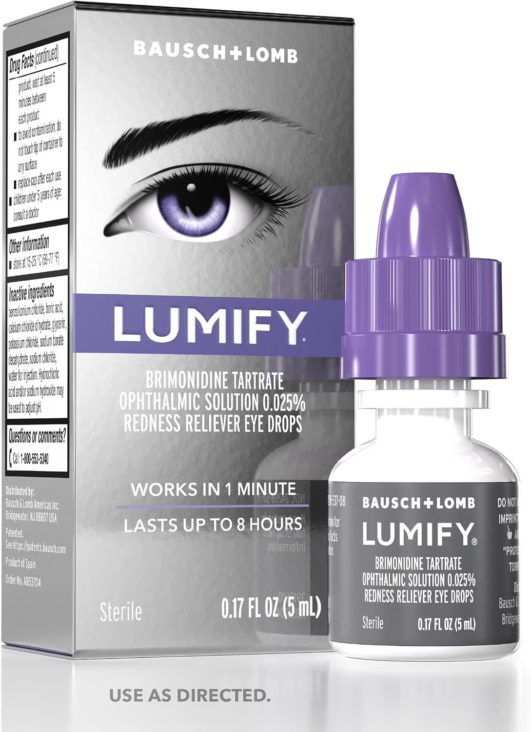 Lumify Redness Relief Eye Drops, Whiter & Brighter Looking Eyes, 0.17 oz