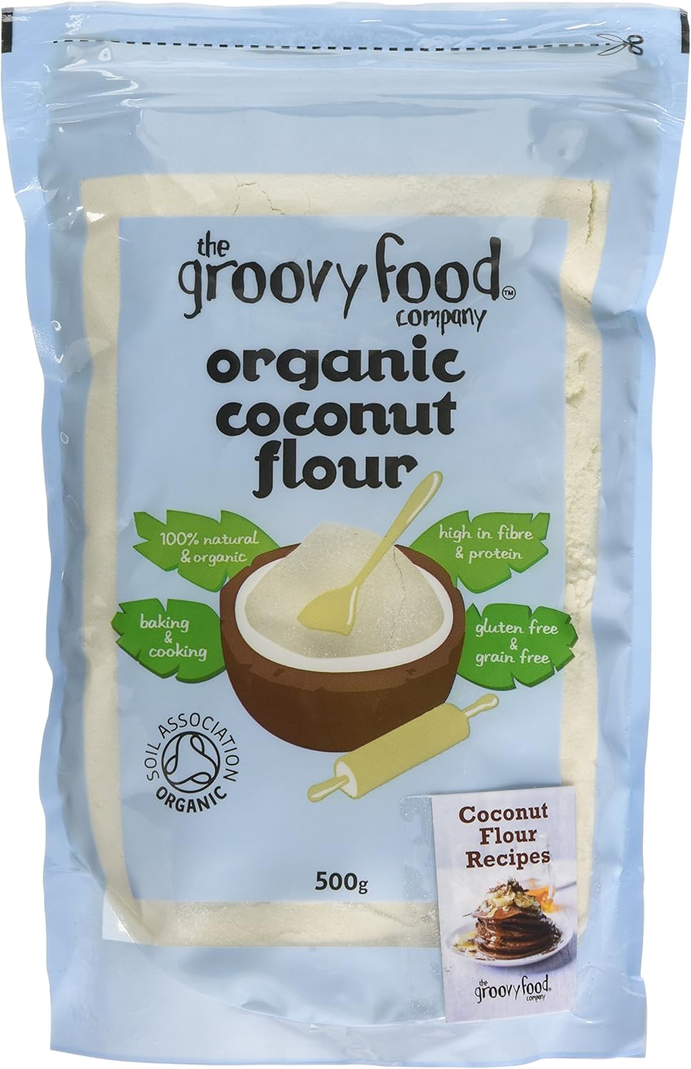 The Groovy Food Company Organic Coconut Flour, 500 g, Pack of 6