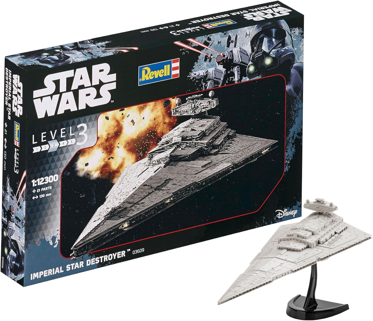 Revell 03609 Star Wars Imperial Star Destroyer 1:12300 Scale Unbuilt/Unpainted Plastic Model Kit