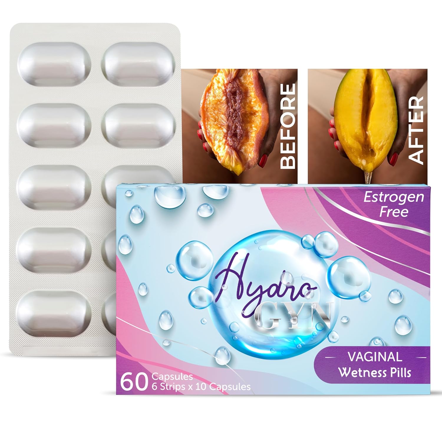 Terramed Just Think Comfort Hydro GYN Vaginal Moisture Support Capsules | Feminine Care for Vaginal Health | Slippery Elm for Women | Oral Capsules for Women's Wellness, pH Balance, Vaginal Dryness