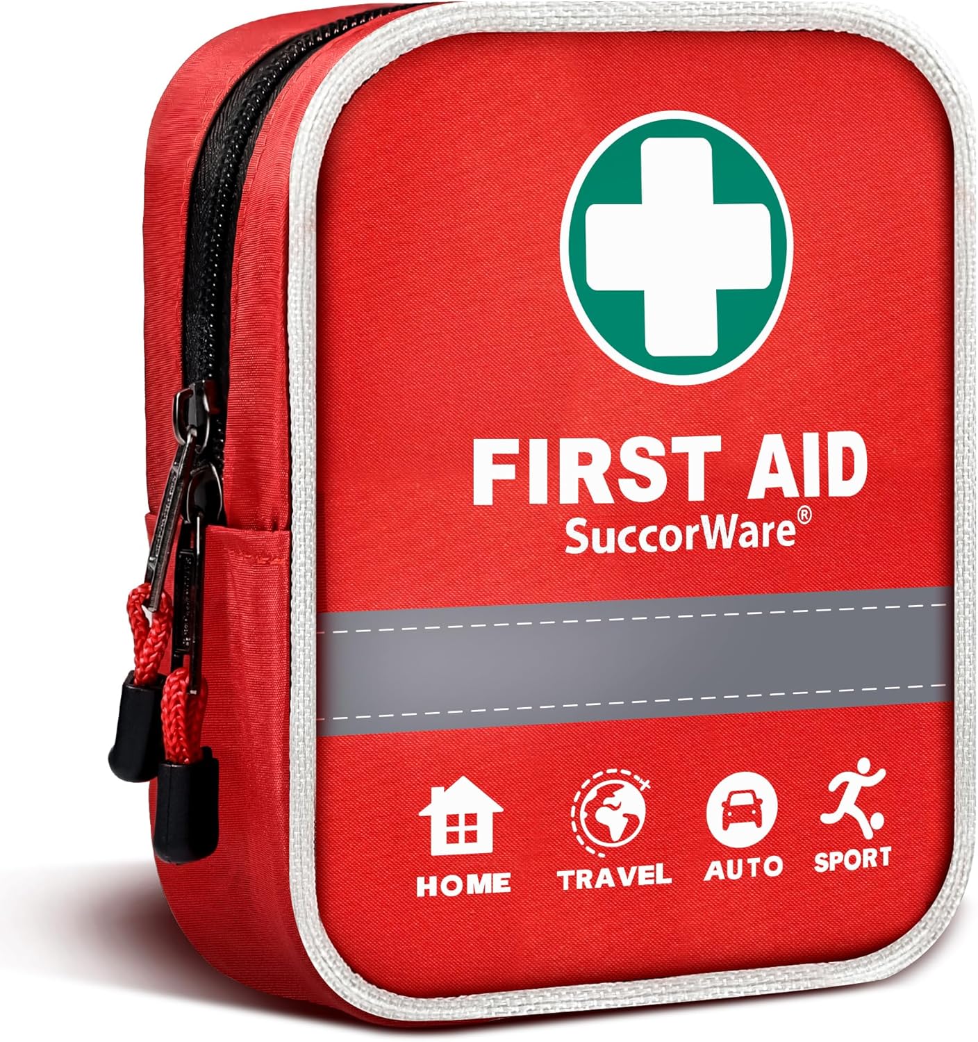 SuccorWare130 Pieces First Aid Kit with Hospital Grade Medical Supplies - Includes Emergency Blanket, Bandage - Great for Home, Outdoors, Office, Car, Travel, Camping, Hiking, Boating