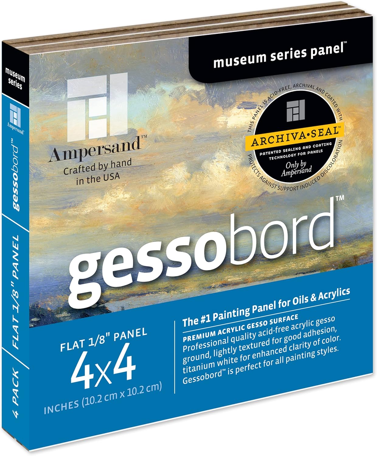 Ampersand Gessobord 1/8 Inch 4X4 Pk/4