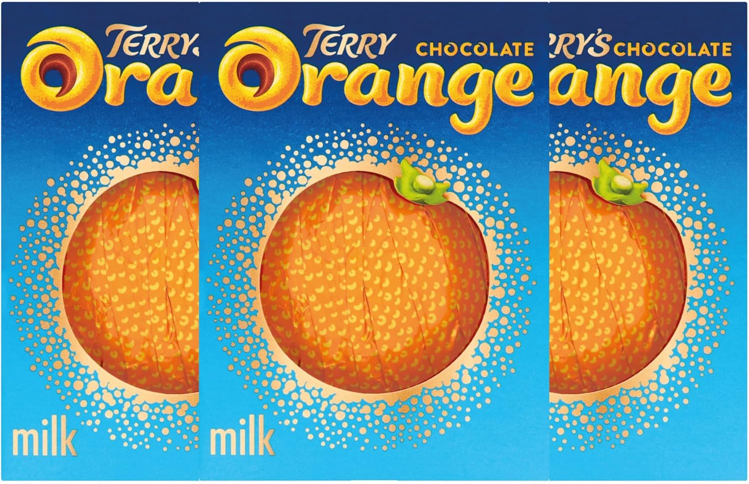 Terry Chocolate Orange Milk 145g (Pack of 3) | Classic Chocolate Treat with a Zesty Orange Twist | Segmented for Easy Snacking | Perfect for Any Occasion