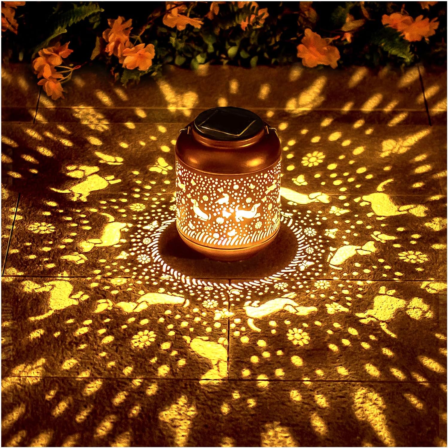 Dachshund Dog Solar Lanterns Outdoor Waterproof Hanging Solar Lights Dog Gifts for Women/Men/Dachshund Dog Lovers Gifts Metal Decorative LED Lanterns for Garden Decor,Patio,Lawn,Pathway,Yard