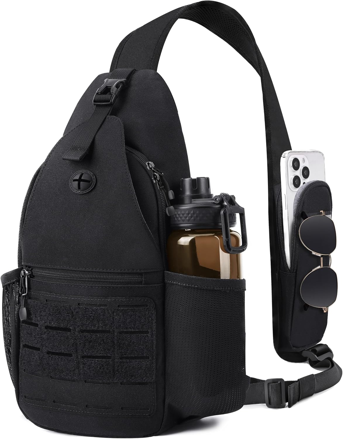 Mens Sling Bag, Water-Resistant Shoulder Bag Small Single Strap Backpack Cross body Bag for Men